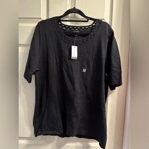 NWT Ann Taylor XL Black Top